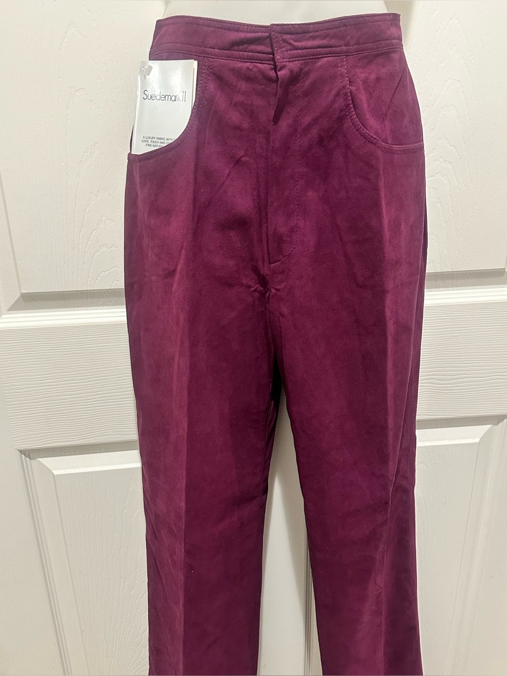 Vintage Samuel Robert Suedemark II Plum Pants NWT Made USA Size 4 Deadstock Rare